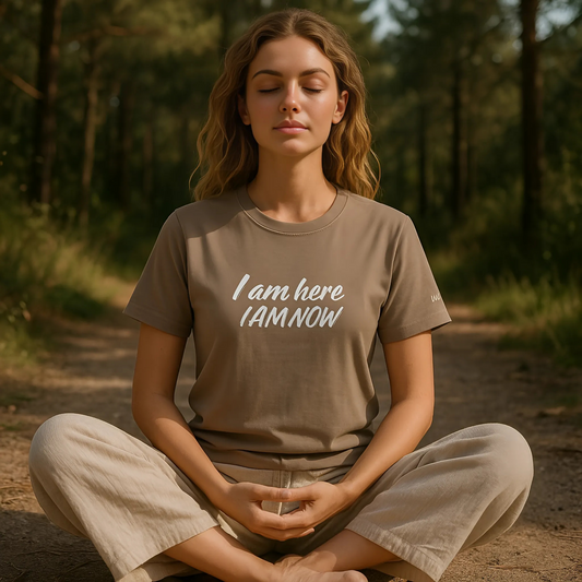 Comfy Loose Fit T-shirt - I Am Here, I Am Now