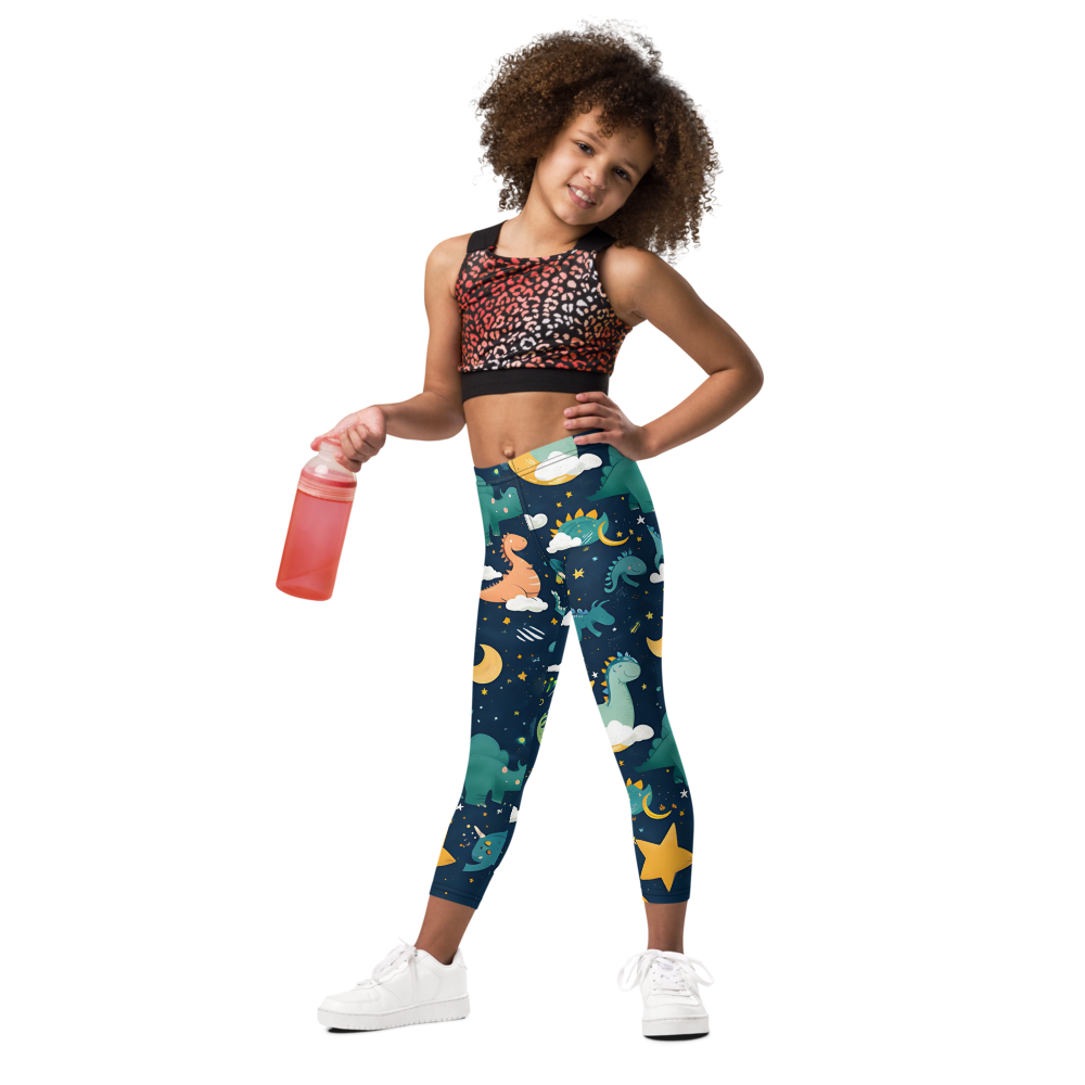 Magiska Barnleggings - Dino Galaxy Dreams