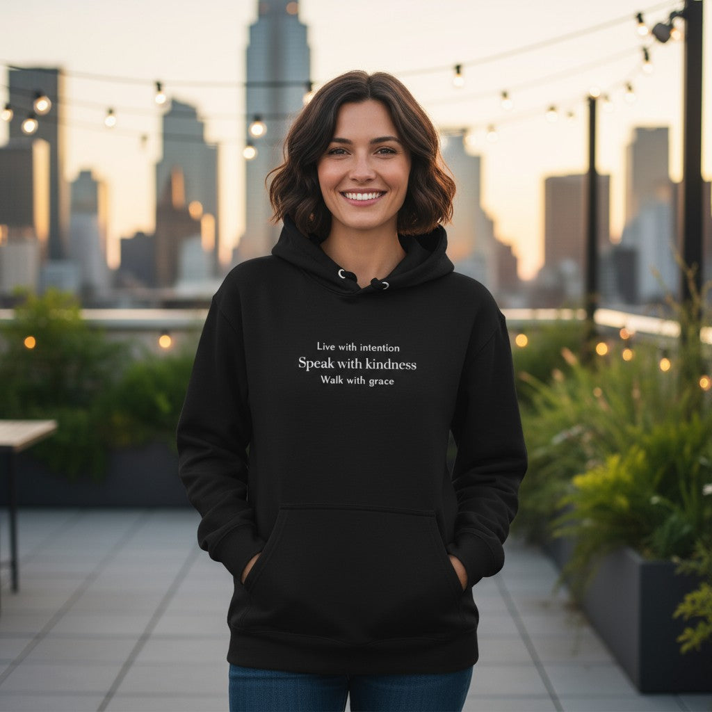 Signature Soft Hoodie - Live with intention