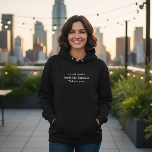 Signature Soft Hoodie - Live with intention