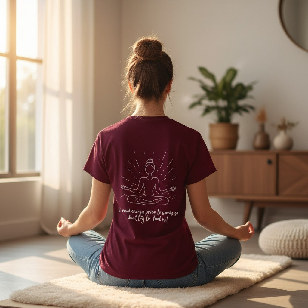 Comfy Loose Fit T-shirt - I read energy