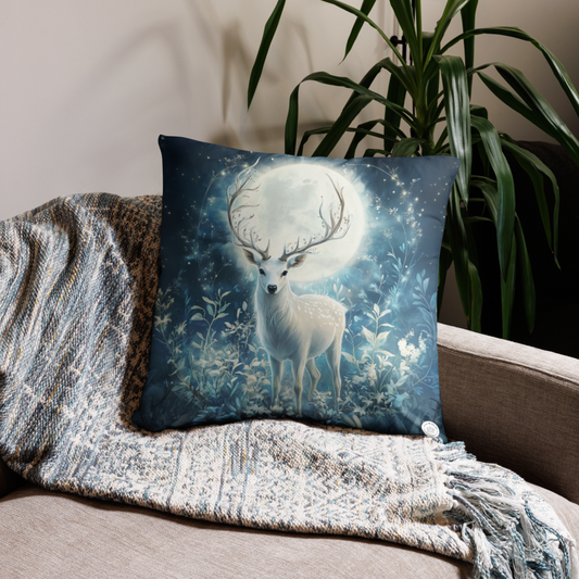 Magiskt Kuddfodral - The Moonlit White Stag