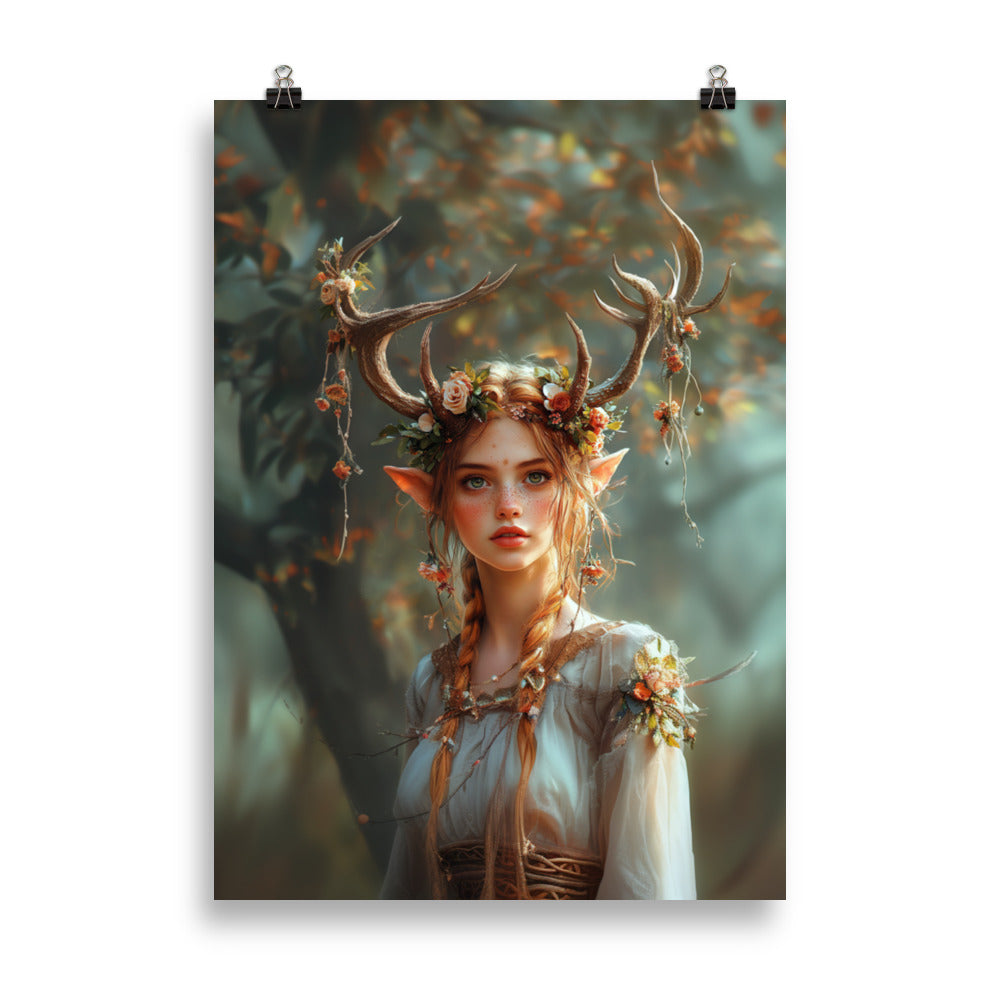 Poster - Flower-Hearted Forest Elf