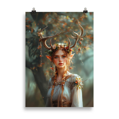 Poster - Flower-Hearted Forest Elf