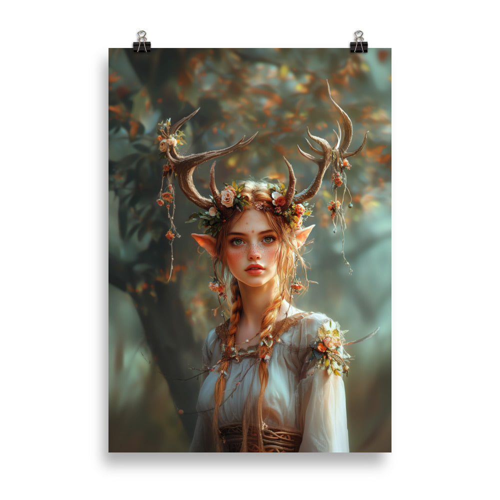 Poster - Flower-Hearted Forest Elf