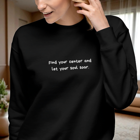 Sweatshirt - Find your center (broderi)
