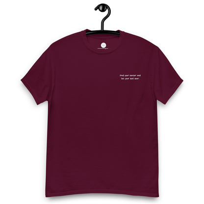 Comfy Loose Fit T-shirt - Find your center (broderi)